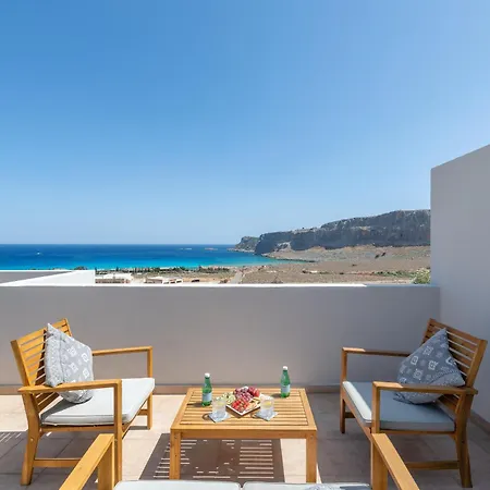 Aegean Blue View With Private Pool And Seaview ヴィラ リンドス