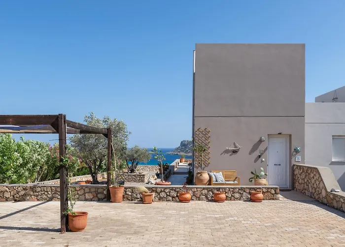 Aegean Blue View With Private Pool And Seaview 린도스
