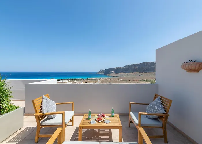 Aegean Blue View With Private Pool And Seaview 빌라 린도스